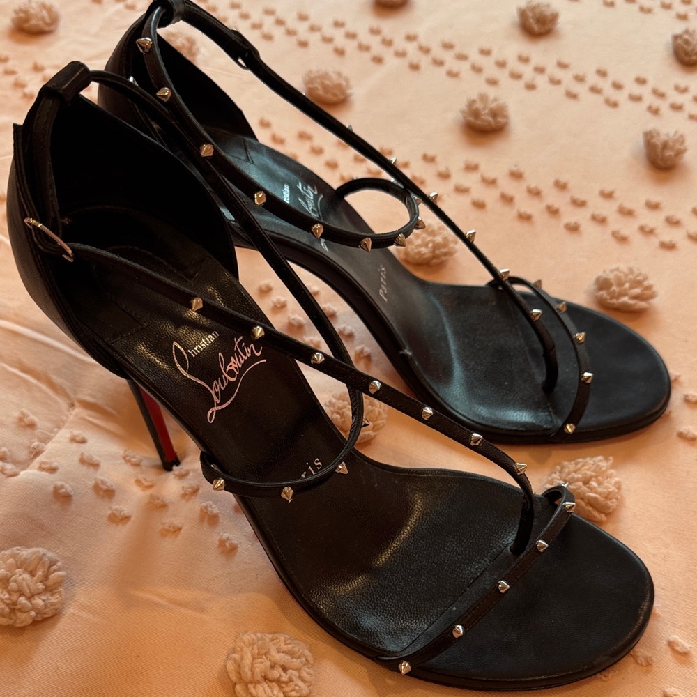 Christian Louboutin Black Studded Heels